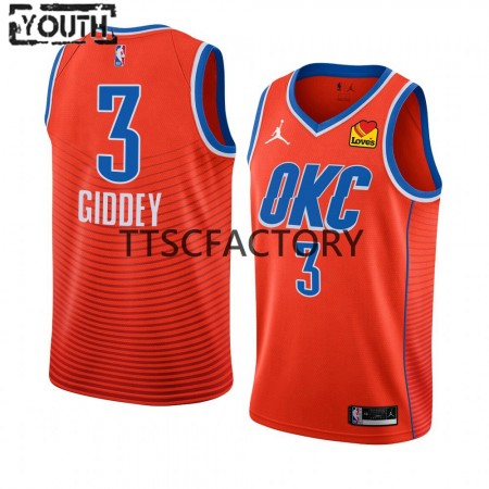Maglia NBA Oklahoma City Thunder Josh Giddey 3 Nike 2022-23 Statement Edition Arancia Swingman - Bambino